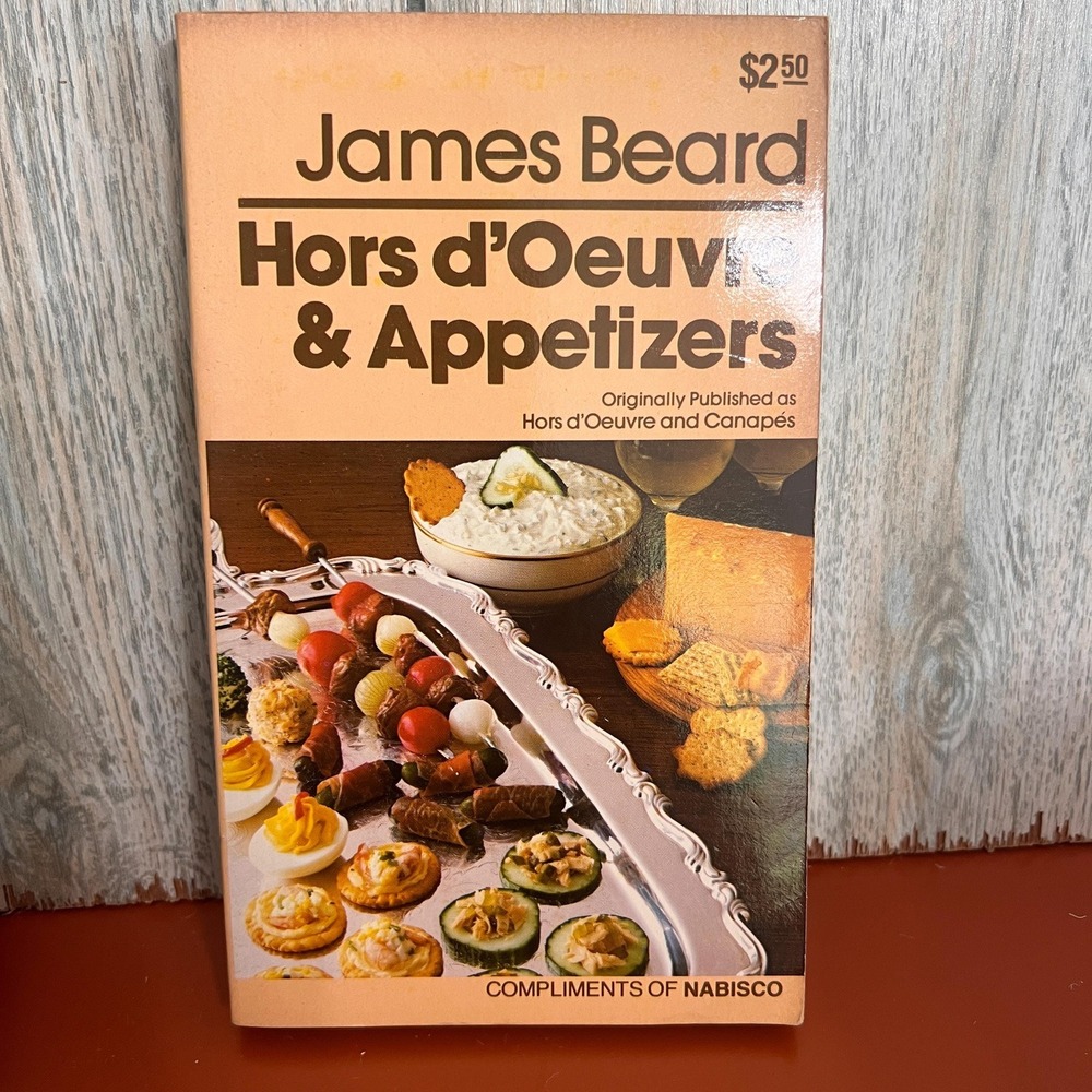 Hors d'Oeuvre and Appetizers, James Beard 1972 Paperback Vintage Cookbook‎